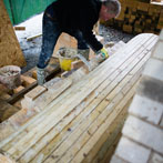 Kigbeare Kiln Project - Svend working on the damper